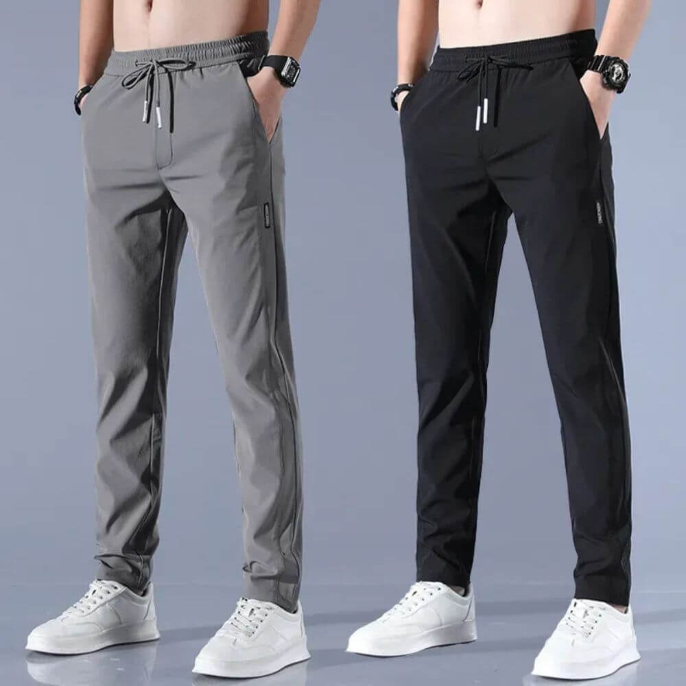 Men’s Drawstring Jogger Pants, Slim Fit Tapered Trousers