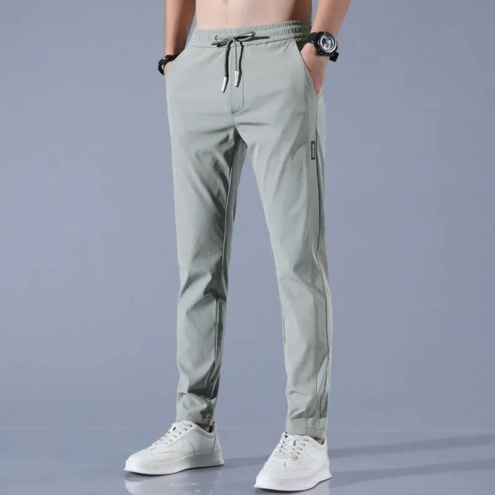 Men’s Drawstring Jogger Pants, Slim Fit Tapered Trousers