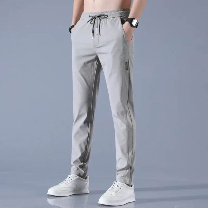 Men’s Drawstring Jogger Pants, Slim Fit Tapered Trousers