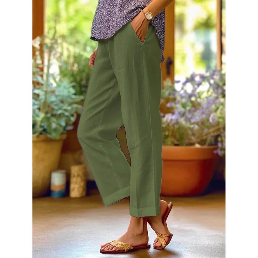 Casual Wide Leg Trousers for Women – Lightweight Summer Trousers