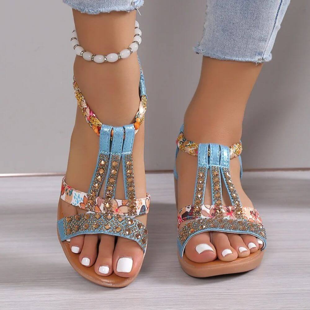 Women’s Summer Wedge Sandals – Open-Toe Slip-On Style