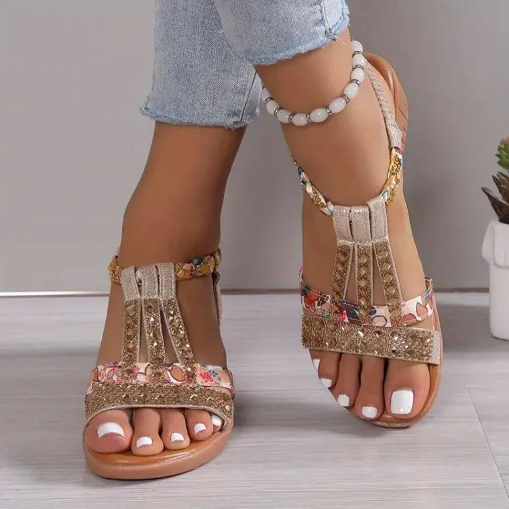 Women’s Summer Wedge Sandals – Open-Toe Slip-On Style