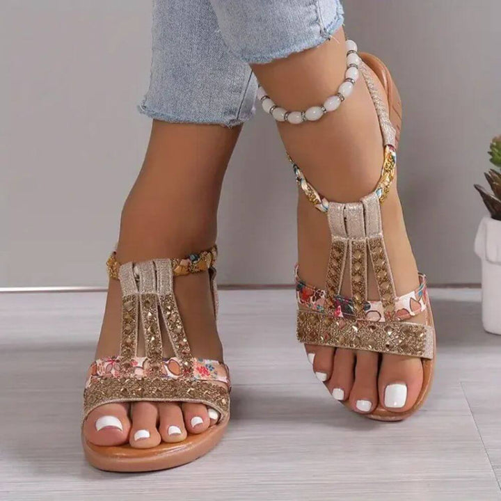 Women’s Summer Wedge Sandals – Open-Toe Slip-On Style