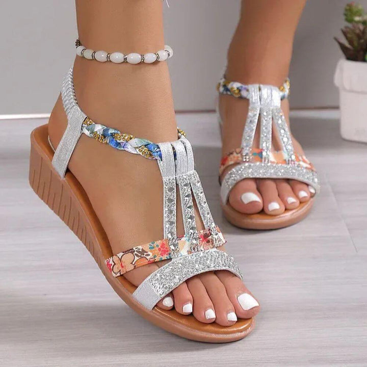 Women’s Summer Wedge Sandals – Open-Toe Slip-On Style