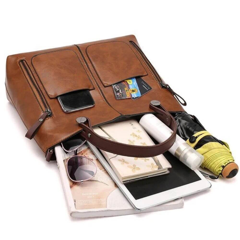 Women’s Shoulder Bag – Structured Everyday Handbag with Zip Closure