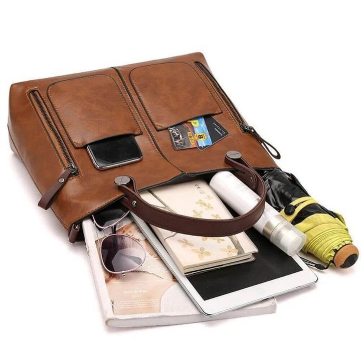 Women’s Shoulder Bag – Structured Everyday Handbag with Zip Closure