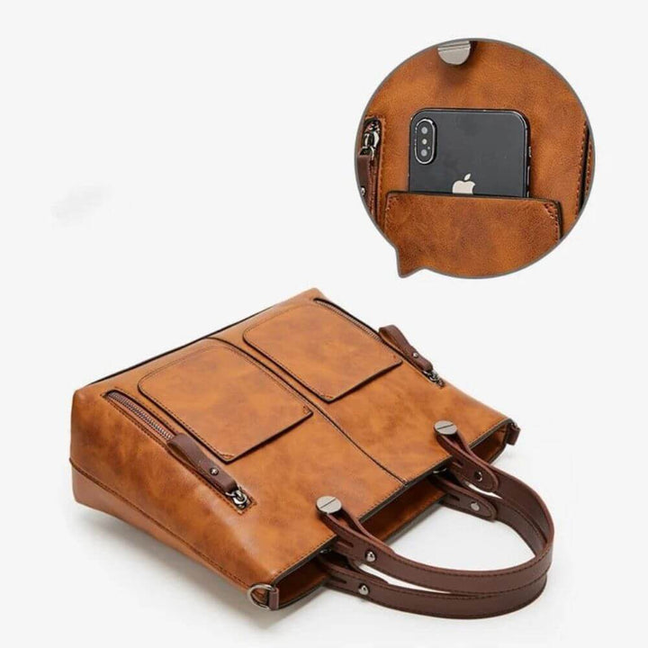 Women’s Shoulder Bag – Structured Everyday Handbag with Zip Closure