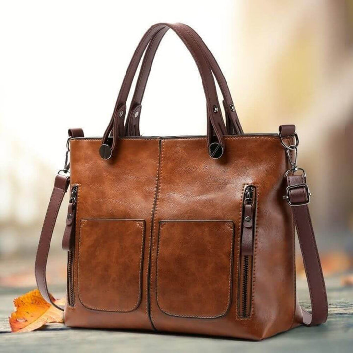 Women’s Shoulder Bag – Structured Everyday Handbag with Zip Closure