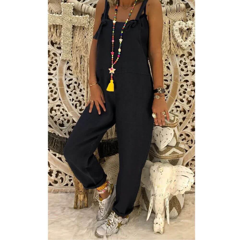 Casual Jumpsuit for Women with Adjustable Straps – Sleeveless