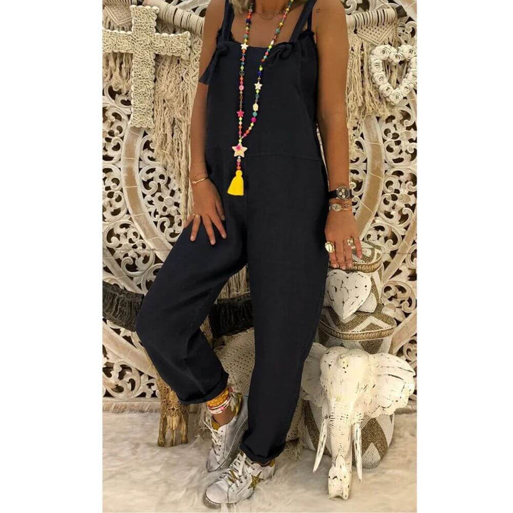 Casual Jumpsuit for Women with Adjustable Straps – Sleeveless