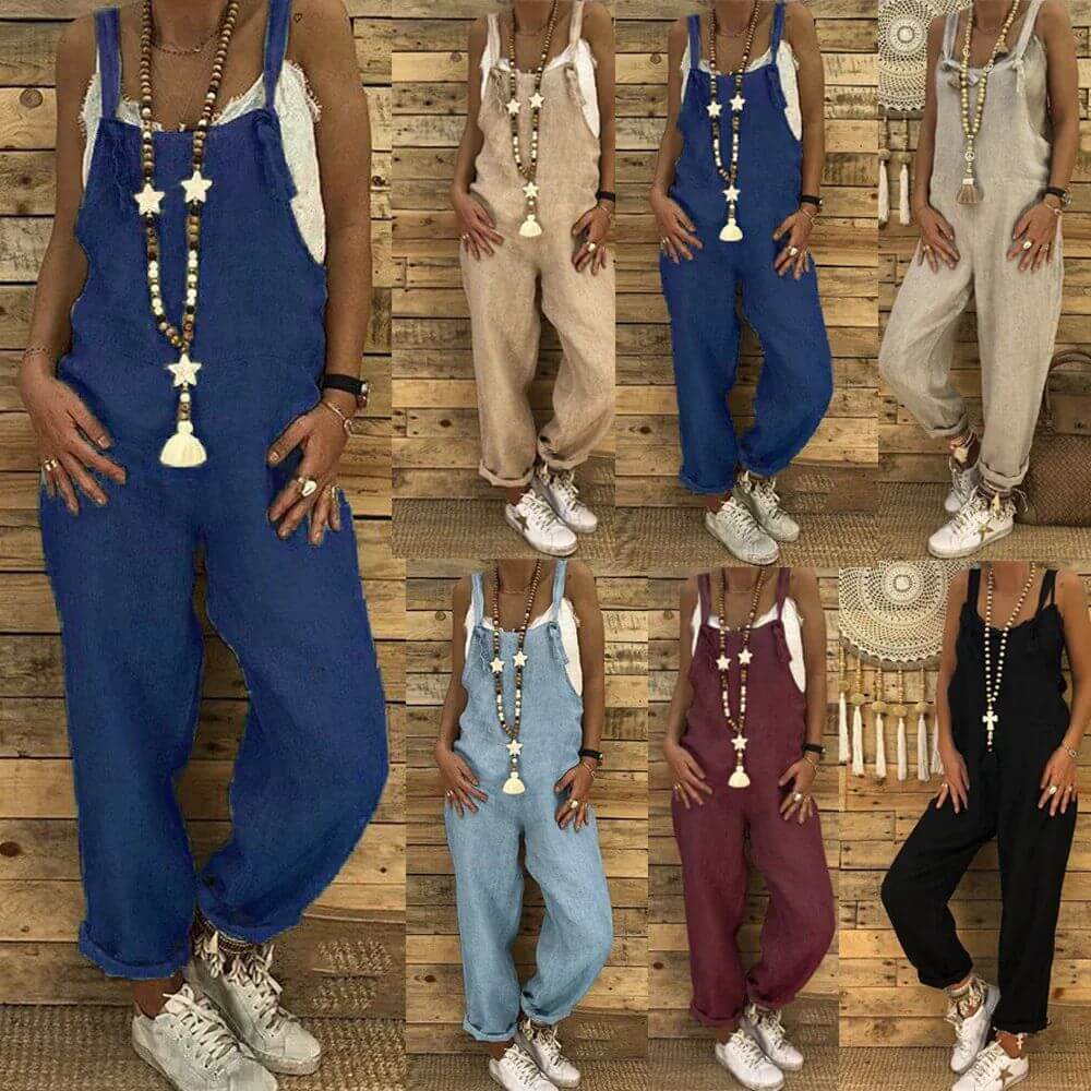Casual Jumpsuit for Women with Adjustable Straps – Sleeveless