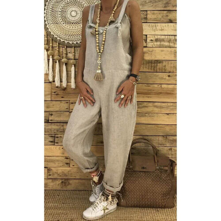 Casual Jumpsuit for Women with Adjustable Straps – Sleeveless