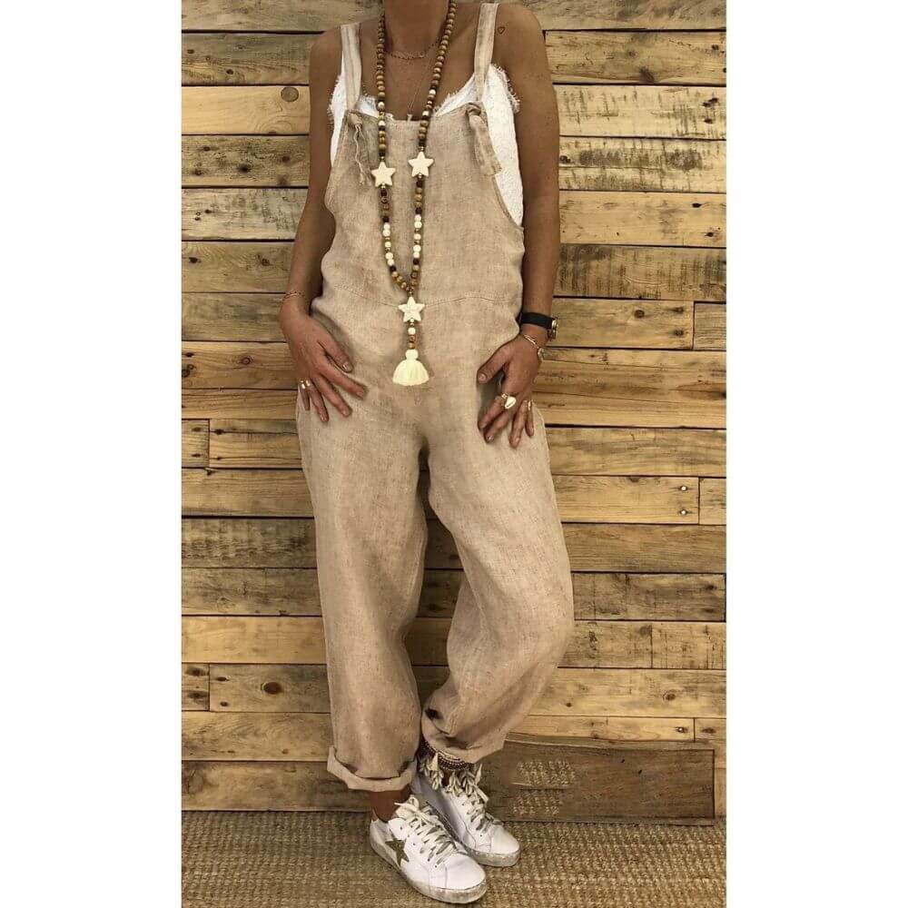 Casual Jumpsuit for Women with Adjustable Straps – Sleeveless