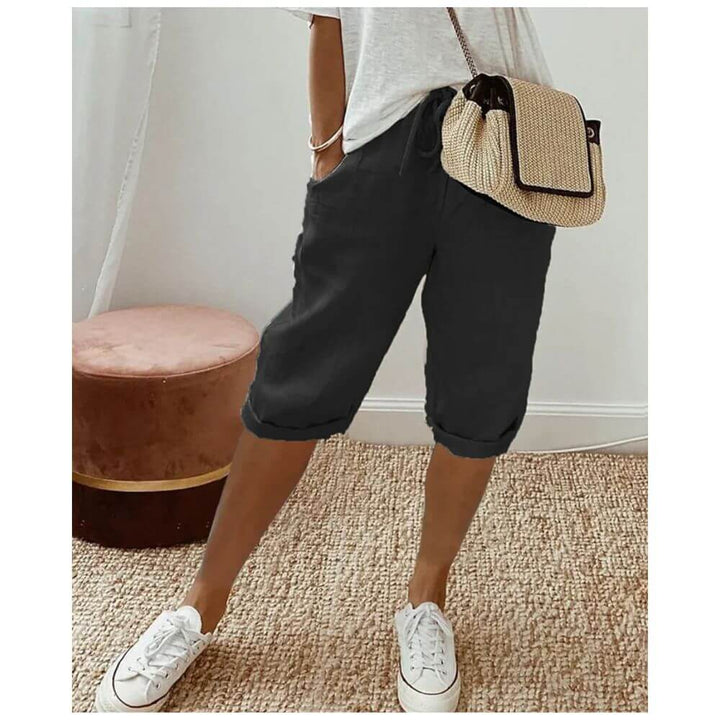 Women’s Bermuda Shorts – Drawstring Knee-Length Summer Shorts