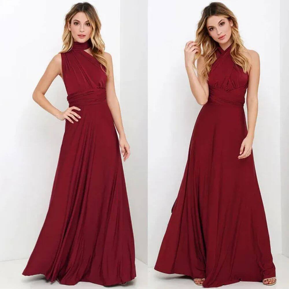 Sleeveless Halter Maxi Dress – Elegant Summer Outfit for Holidays & Casual Occasions