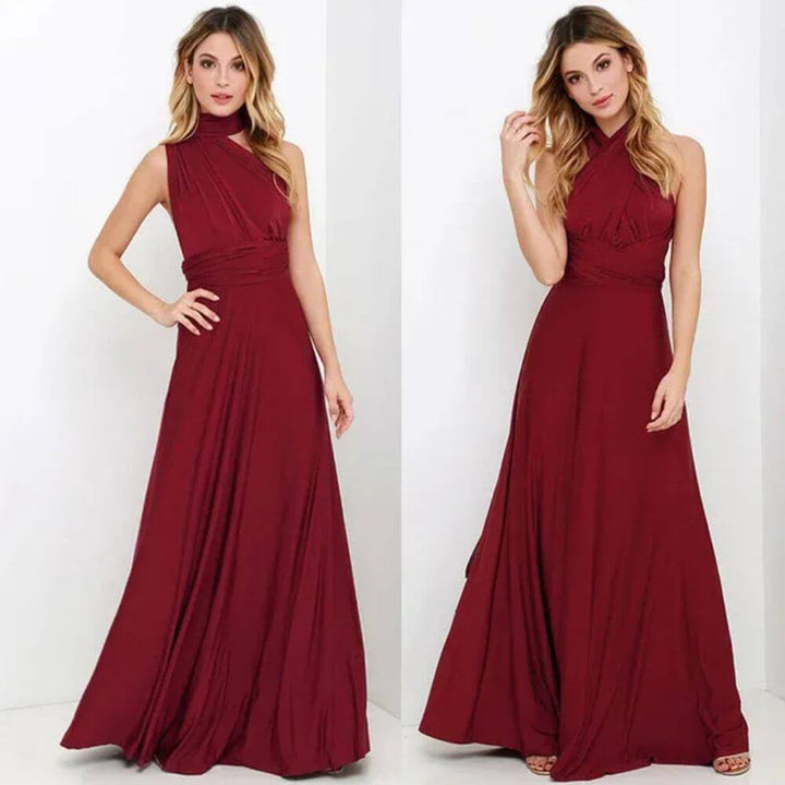Sleeveless Halter Maxi Dress – Elegant Summer Outfit for Holidays & Casual Occasions