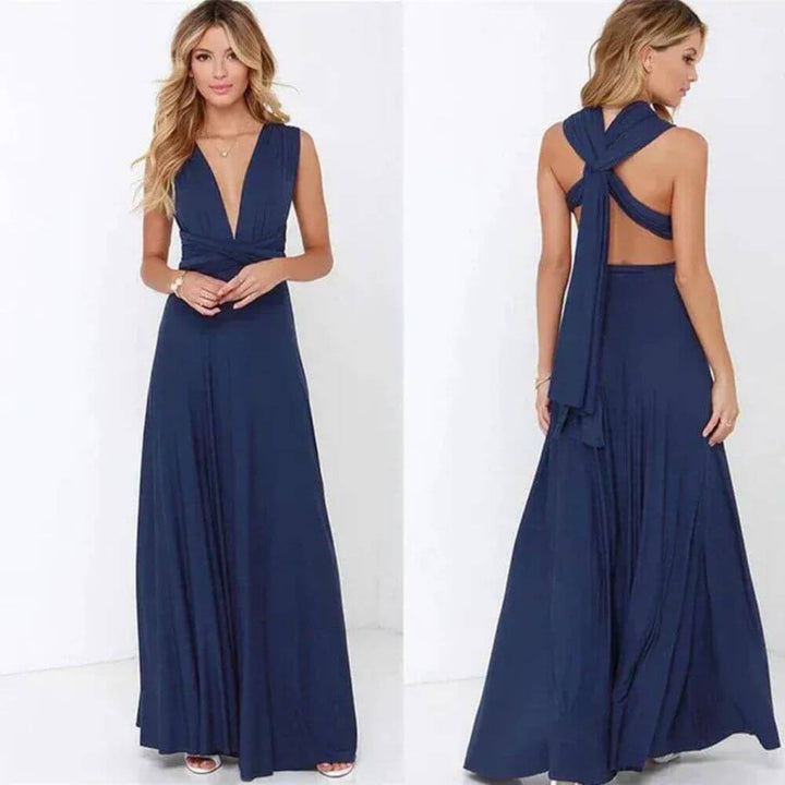 Sleeveless Halter Maxi Dress – Elegant Summer Outfit for Holidays & Casual Occasions