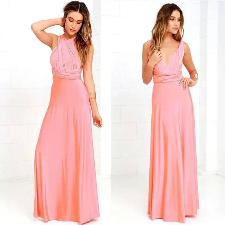 Sleeveless Halter Maxi Dress – Elegant Summer Outfit for Holidays & Casual Occasions