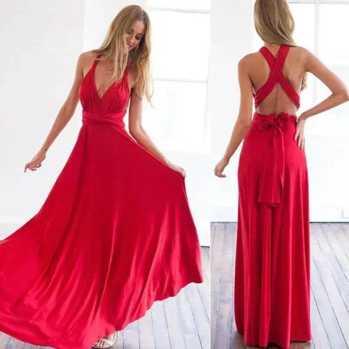 Sleeveless Halter Maxi Dress – Elegant Summer Outfit for Holidays & Casual Occasions