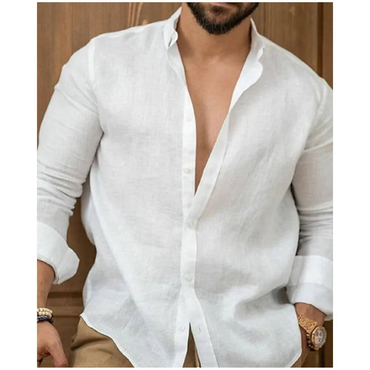 Casual Long Sleeve Button-Up Shirt for Men – Smart Everyday Fit