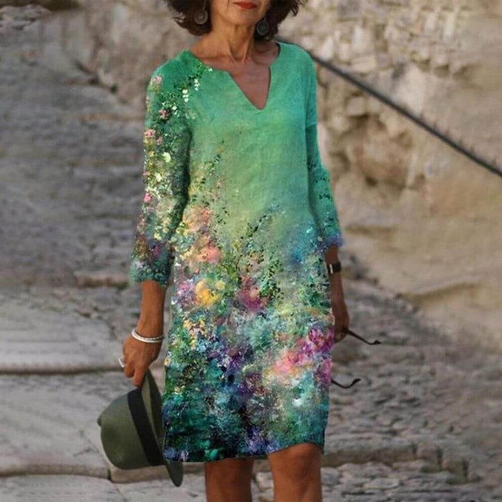 Casual V-Neck Shift Dress for Women – Relaxed Fit Summer Style