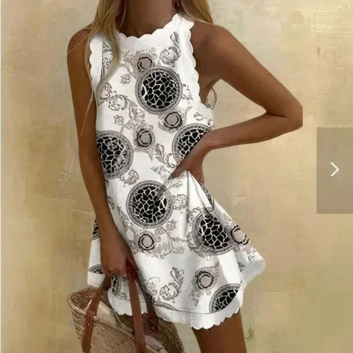 Women’s White Sleeveless Mini Dress – Casual Summer Fit