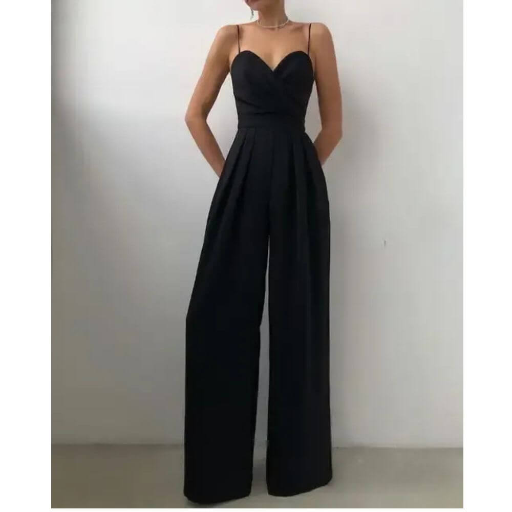 Wide-Leg Jumpsuit for Women – Elegant Relaxed Fit One-Piece