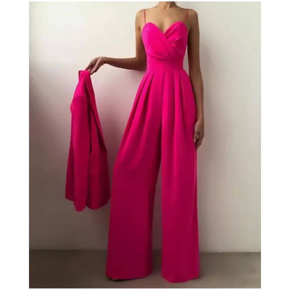 Wide-Leg Jumpsuit for Women – Elegant Relaxed Fit One-Piece