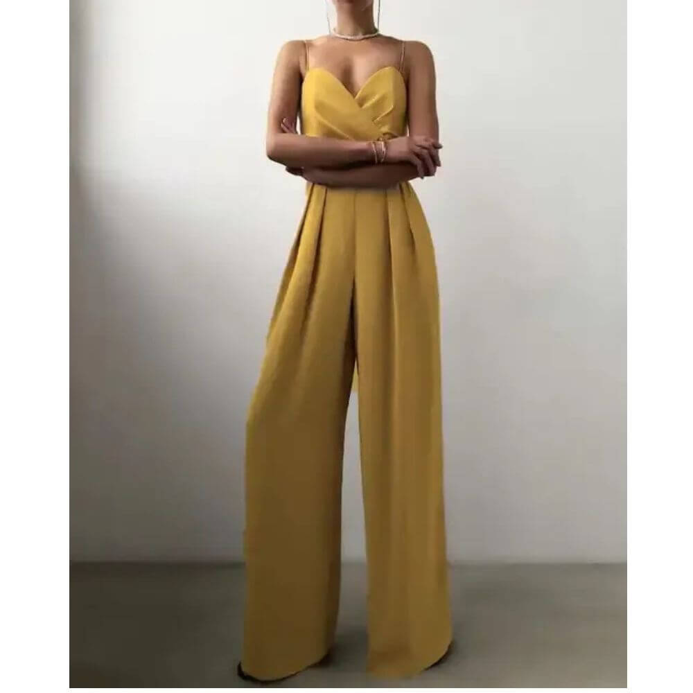 Wide-Leg Jumpsuit for Women – Elegant Relaxed Fit One-Piece