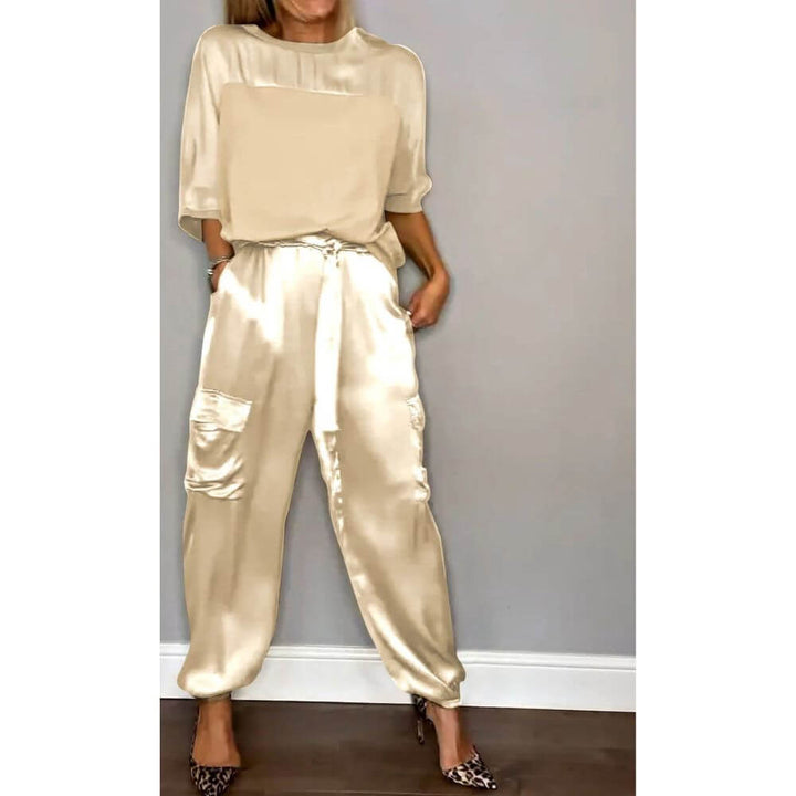 Casual Two-Piece Loungewear Set for Women – Relaxed Fit Matching Outfit