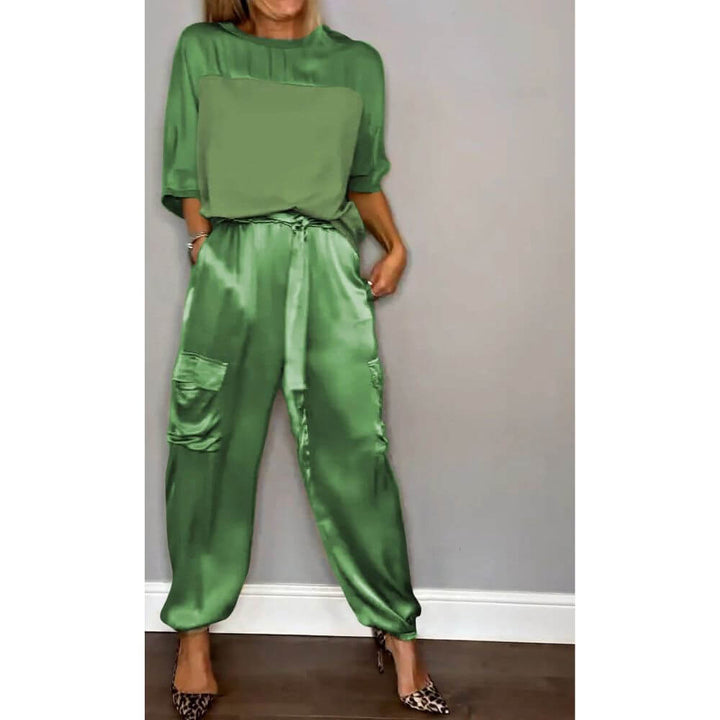 Casual Two-Piece Loungewear Set for Women – Relaxed Fit Matching Outfit