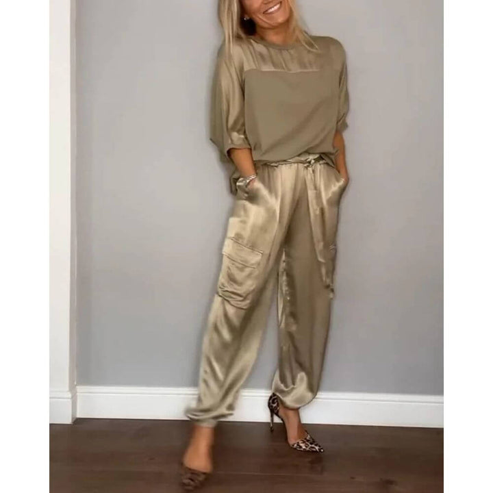 Casual Two-Piece Loungewear Set for Women – Relaxed Fit Matching Outfit