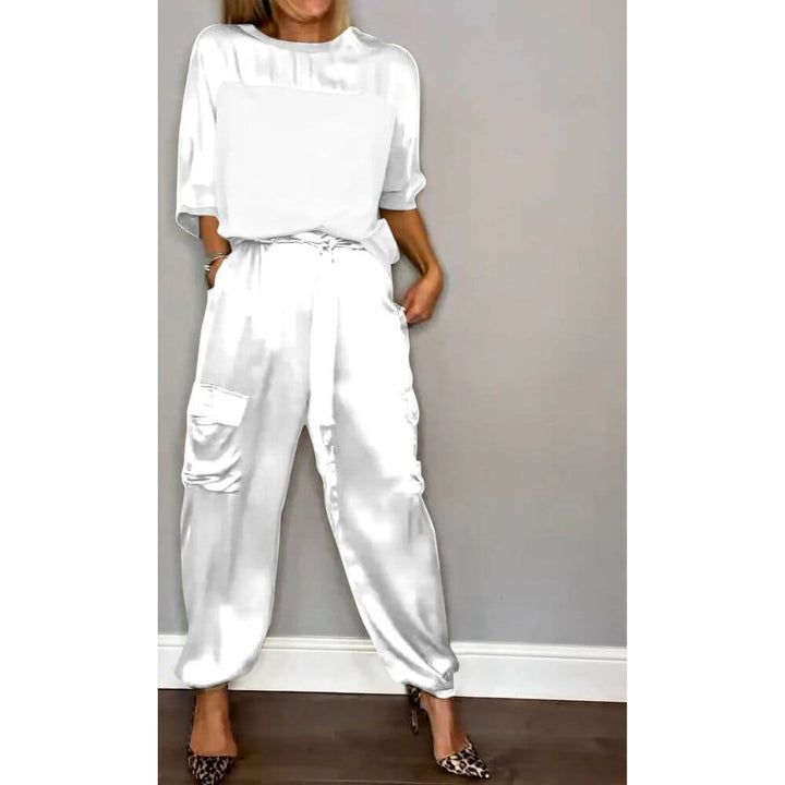 Casual Two-Piece Loungewear Set for Women – Relaxed Fit Matching Outfit