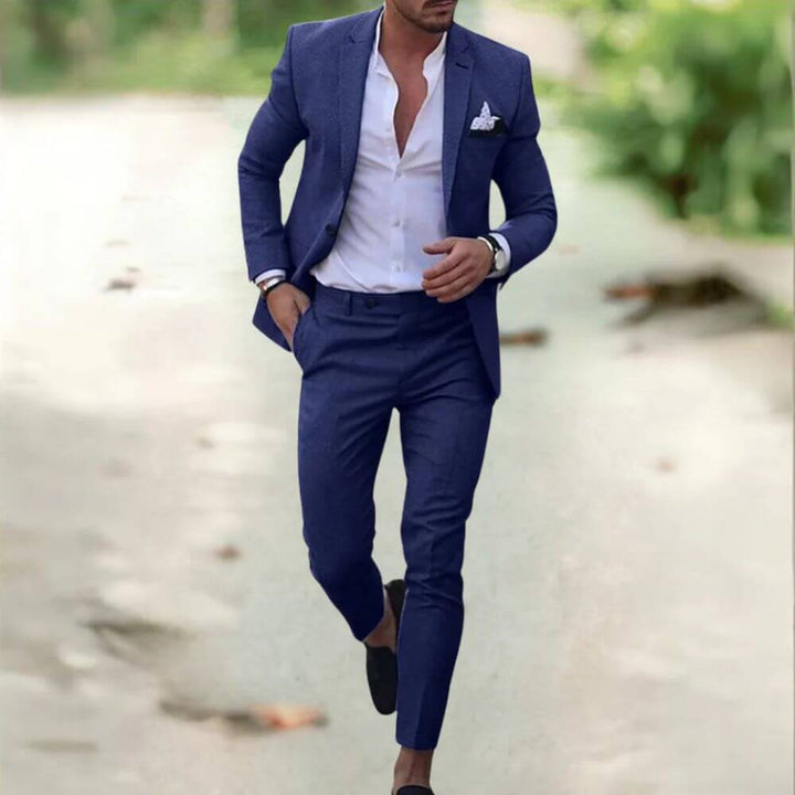 Slim Fit Men’s Two Piece Suit – Modern Formal Wear