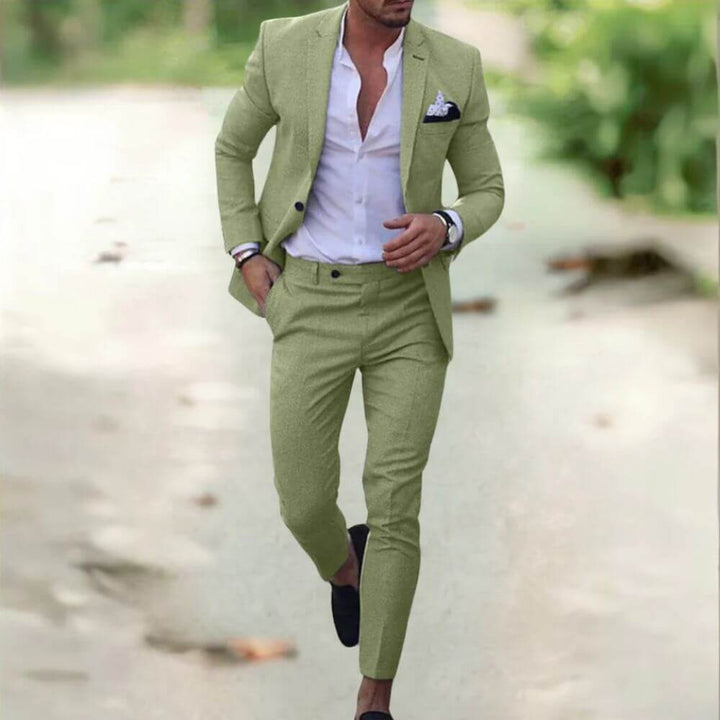 Slim Fit Men’s Two Piece Suit – Modern Formal Wear