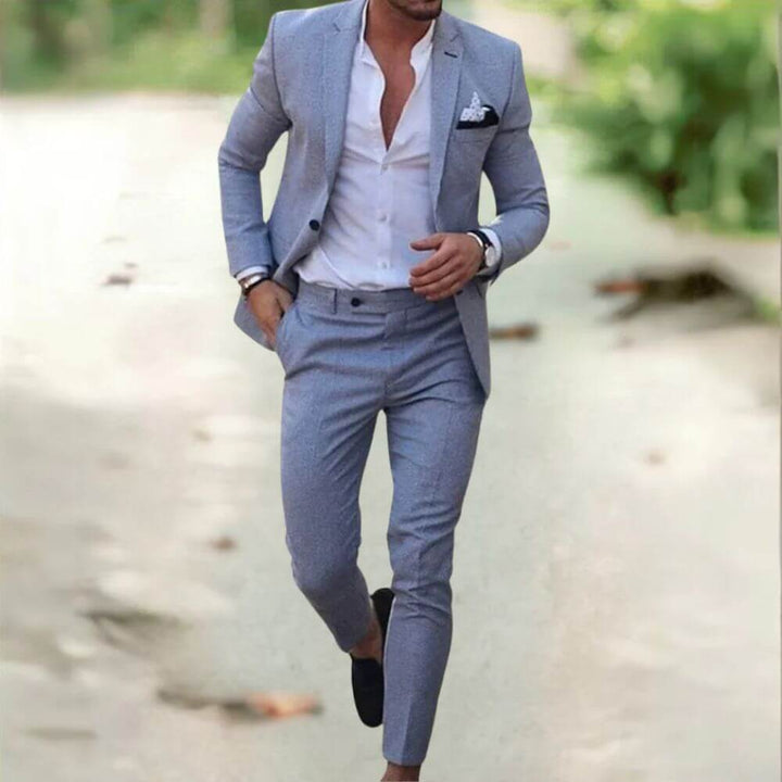 Slim Fit Men’s Two Piece Suit – Modern Formal Wear