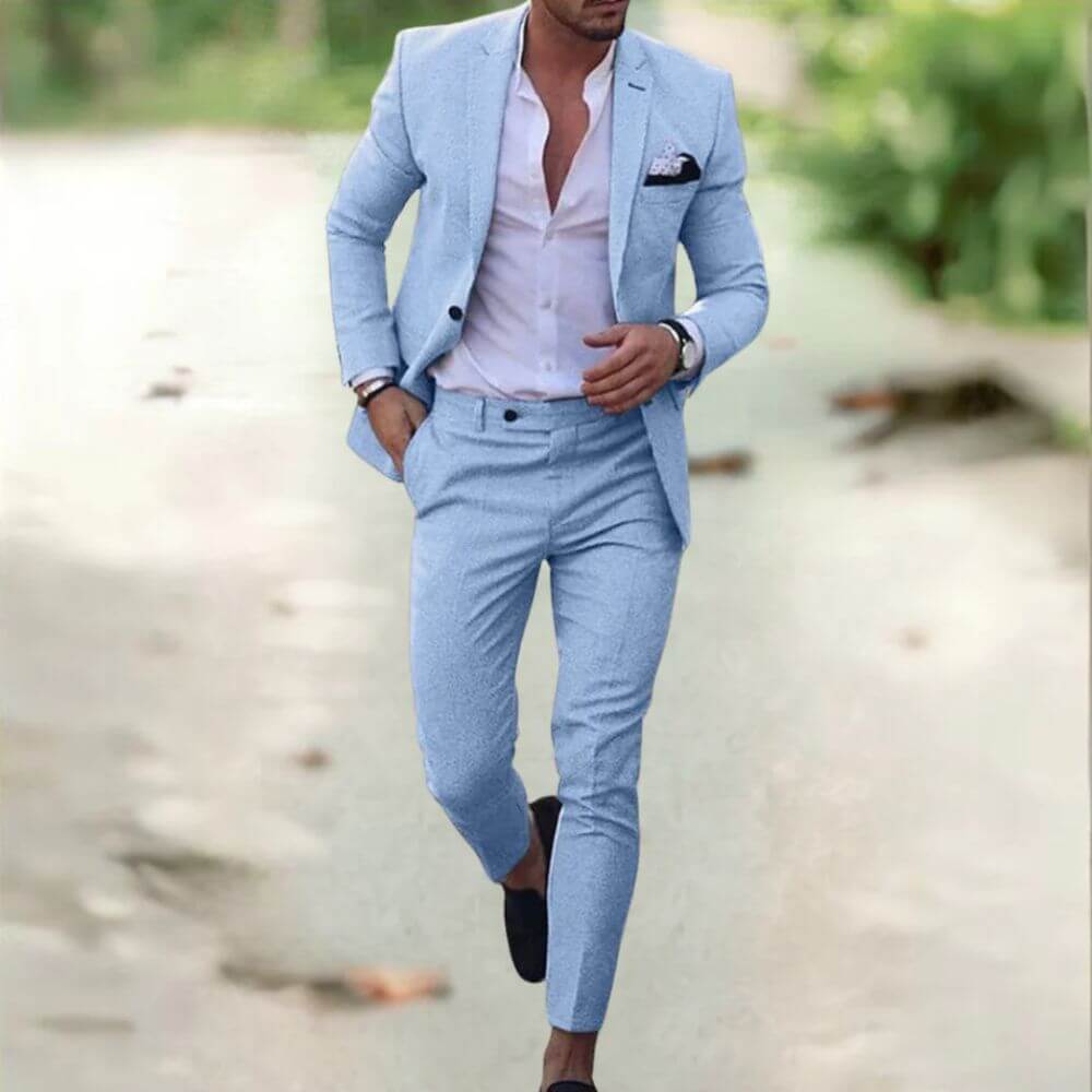 Slim Fit Men’s Two Piece Suit – Modern Formal Wear