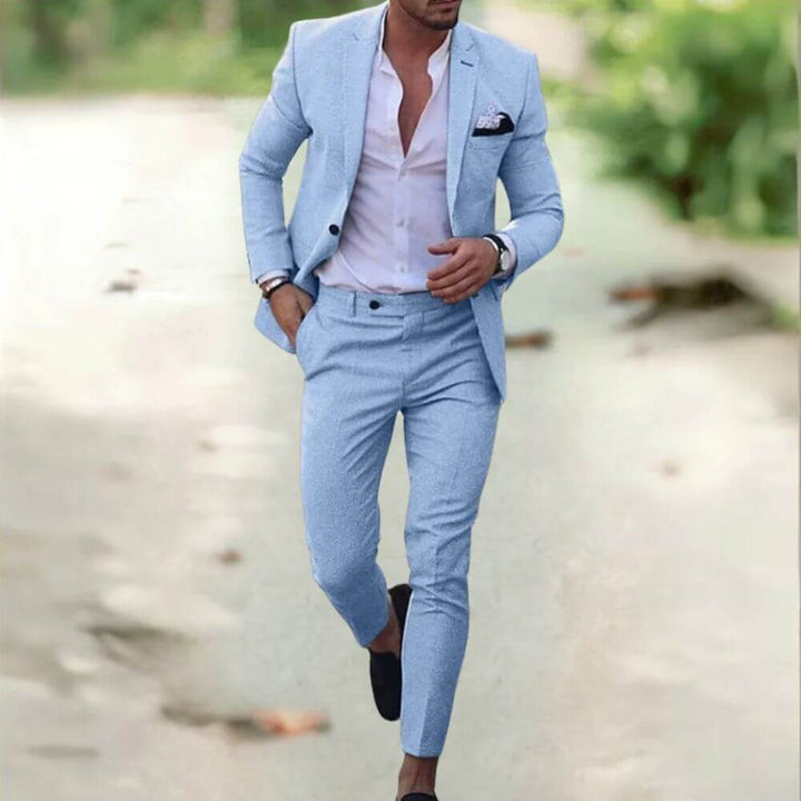 Slim Fit Men’s Two Piece Suit – Modern Formal Wear