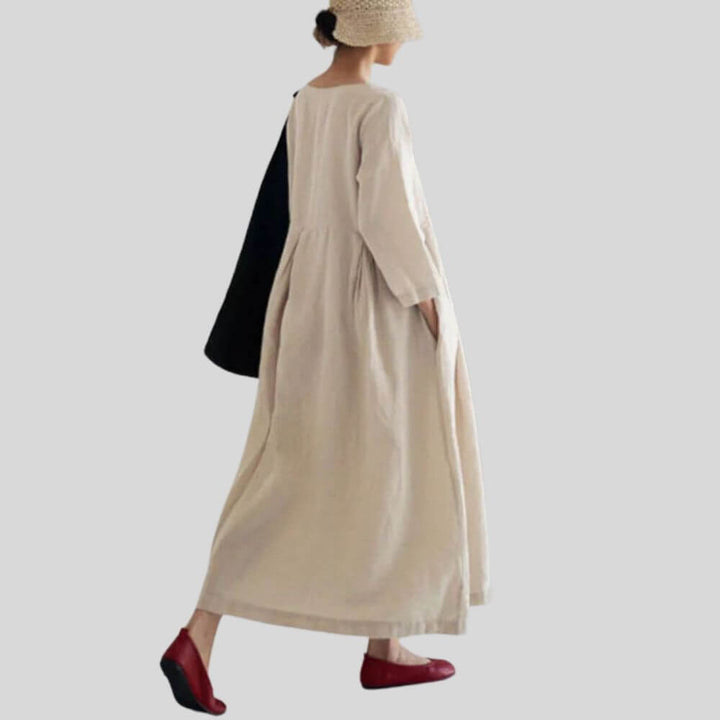 Oversized Long Sleeve Maxi Dress – Casual Loose Fit for Women