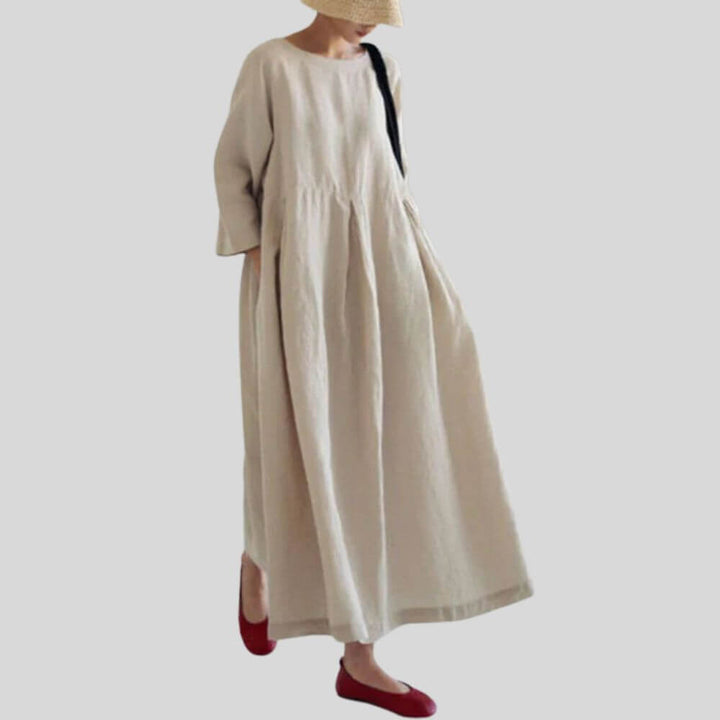 Oversized Long Sleeve Maxi Dress – Casual Loose Fit for Women