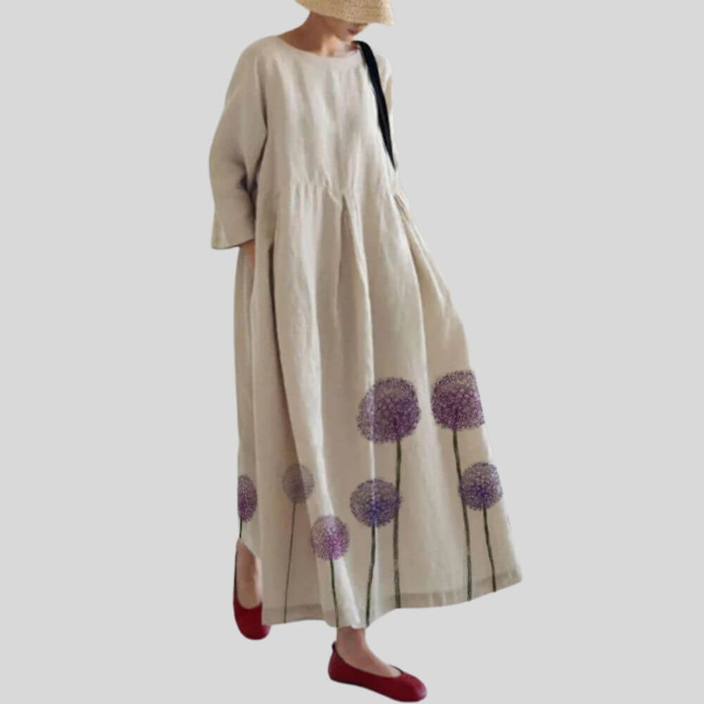 Oversized Long Sleeve Maxi Dress – Casual Loose Fit for Women
