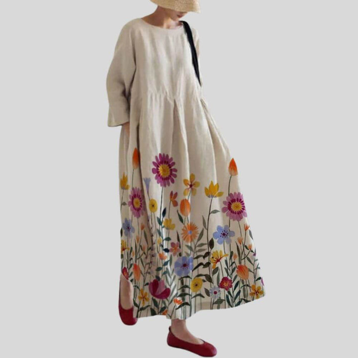Oversized Long Sleeve Maxi Dress – Casual Loose Fit for Women
