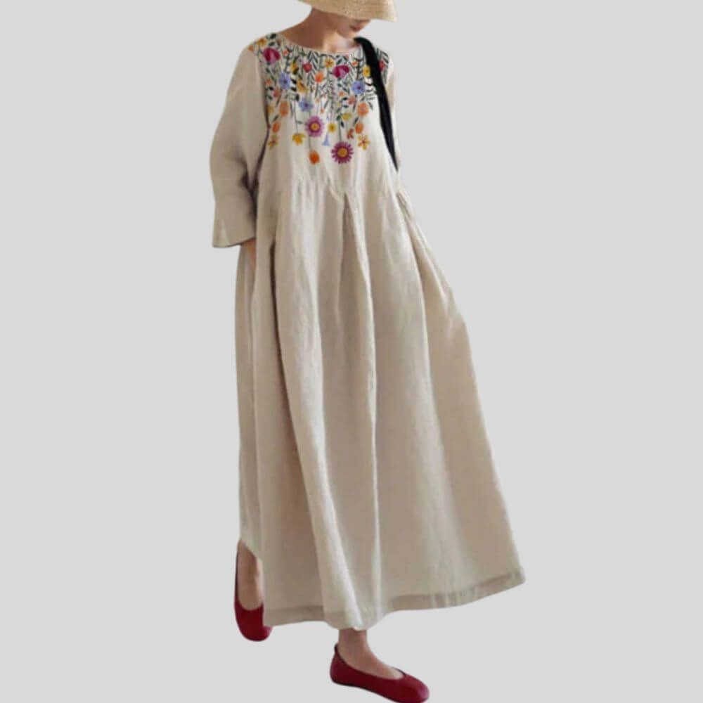 Oversized Long Sleeve Maxi Dress – Casual Loose Fit for Women