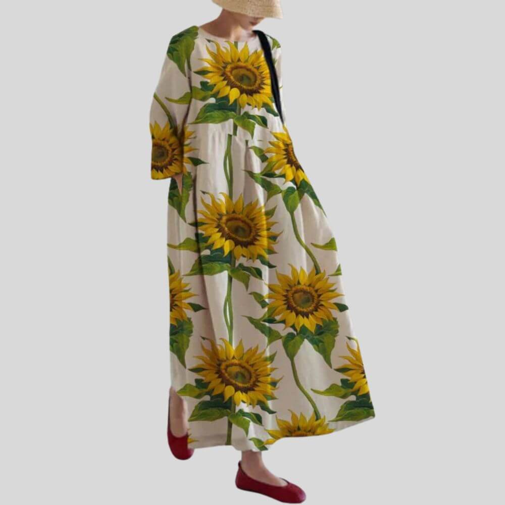 Oversized Long Sleeve Maxi Dress – Casual Loose Fit for Women