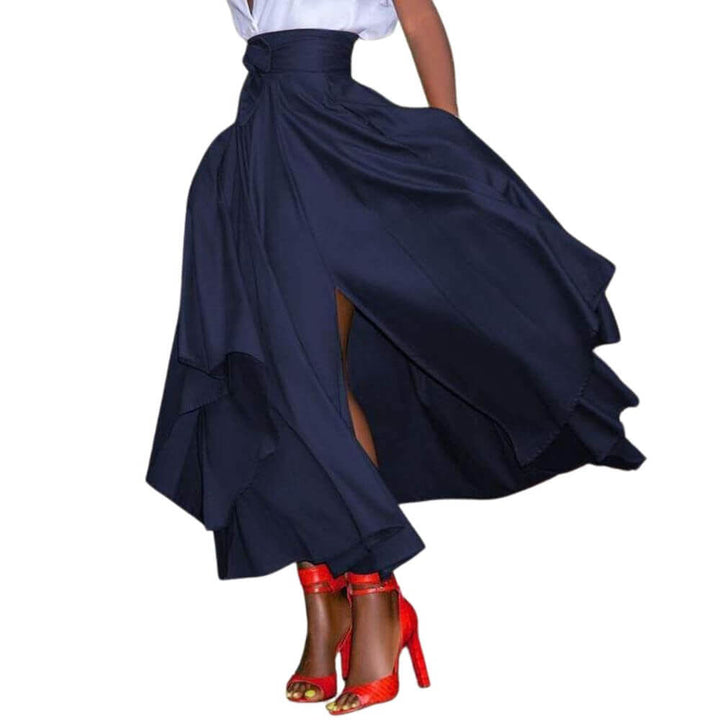 High Waisted A-Line Midi Skirt for Women – Flowy Fit