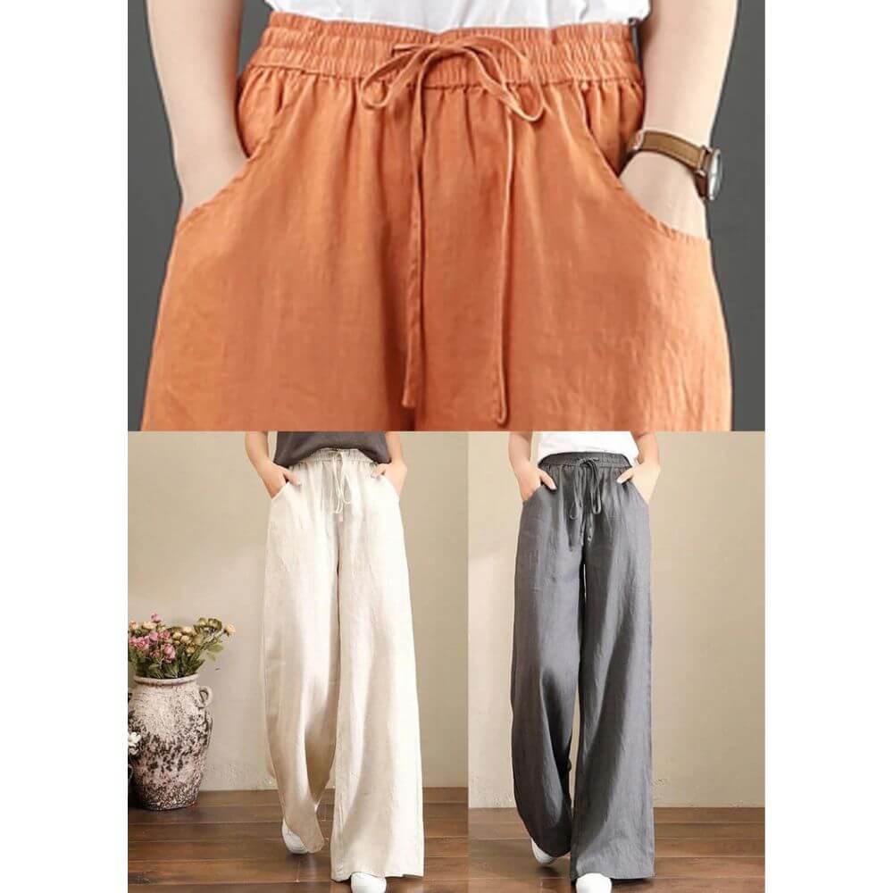 Wide-Leg Trousers for Women – Casual High Waist Fit