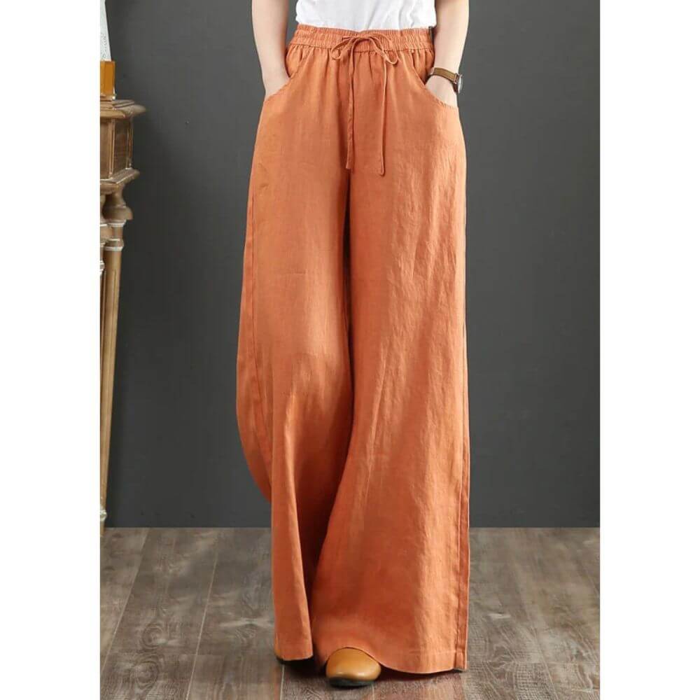 Wide-Leg Trousers for Women – Casual High Waist Fit