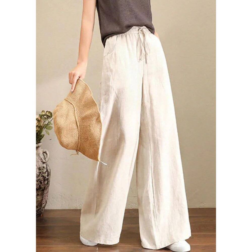 Wide-Leg Trousers for Women – Casual High Waist Fit