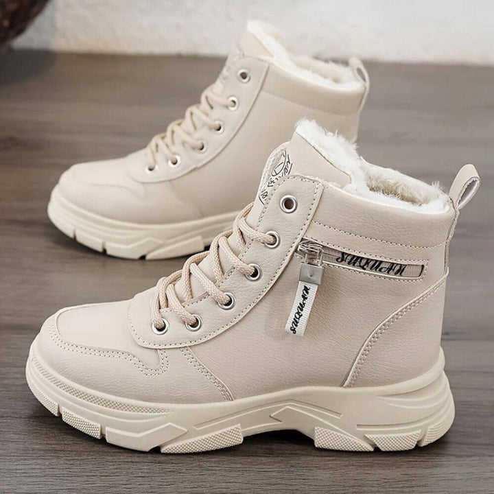 Comfortable Lace-Up Winter Ankle Boots