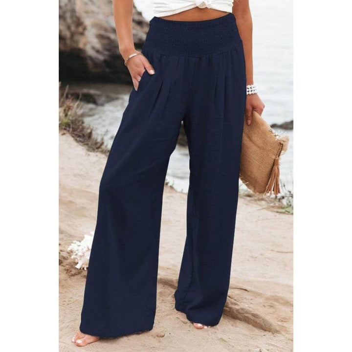 Wide-Leg Beach Trousers for Women – Casual Lightweight for Summer